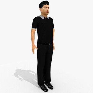 Boy - low poly, rigged, animated