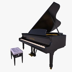 3d concert piano model