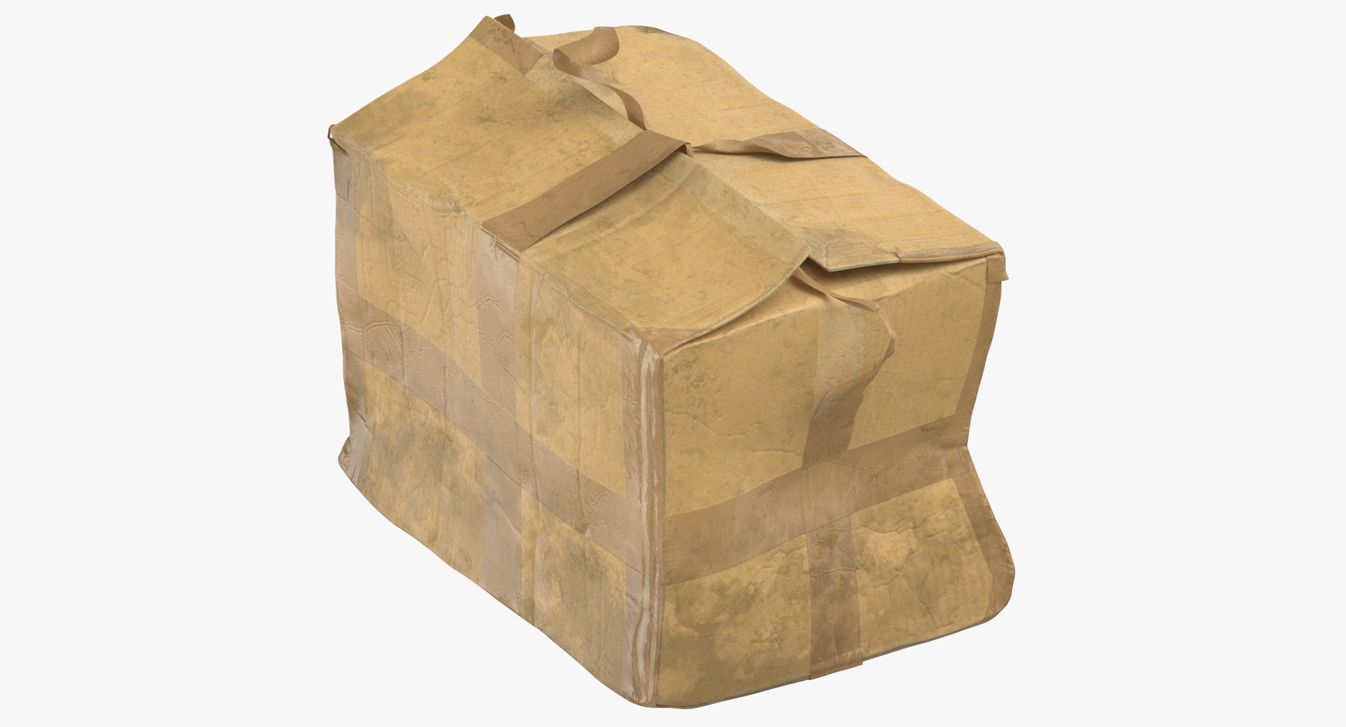 3D old damaged dirty cardboard box TurboSquid 1412091