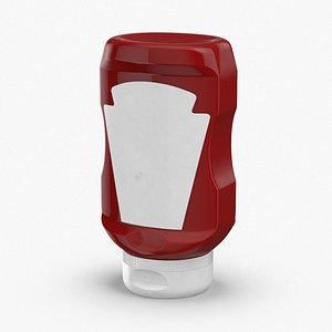 condiment-bottles-02---ketchup-label 3D model