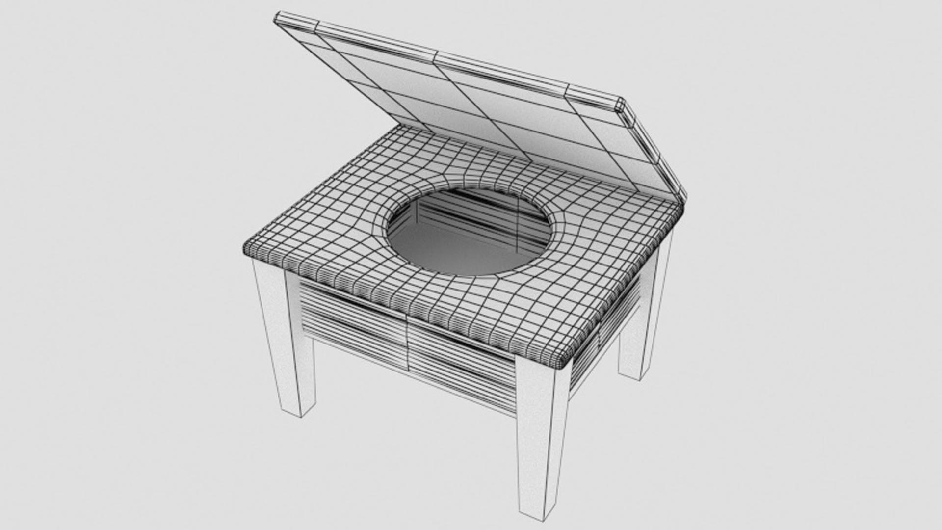 3D Antique Wooden Toilet model https://p.turbosquid.com/ts-thumb/QU/eu4kKS/KB/productimage1wireframe/jpg/1687645867/1920x1080/fit_q87/4e96f56e50c4cb900675b6fac97668aecda221ff/productimage1wireframe.jpg