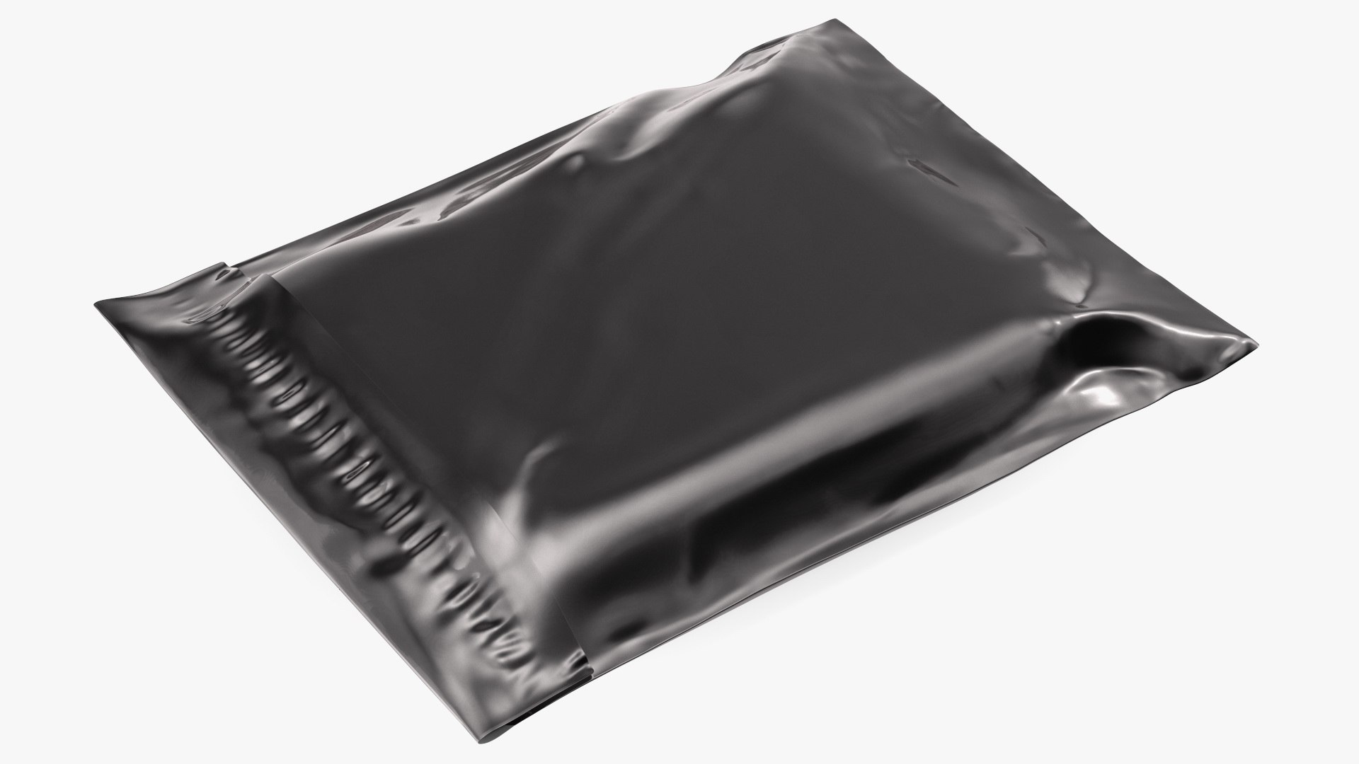 Poly Mailer Plastic Bag Black Closed 3D model preview