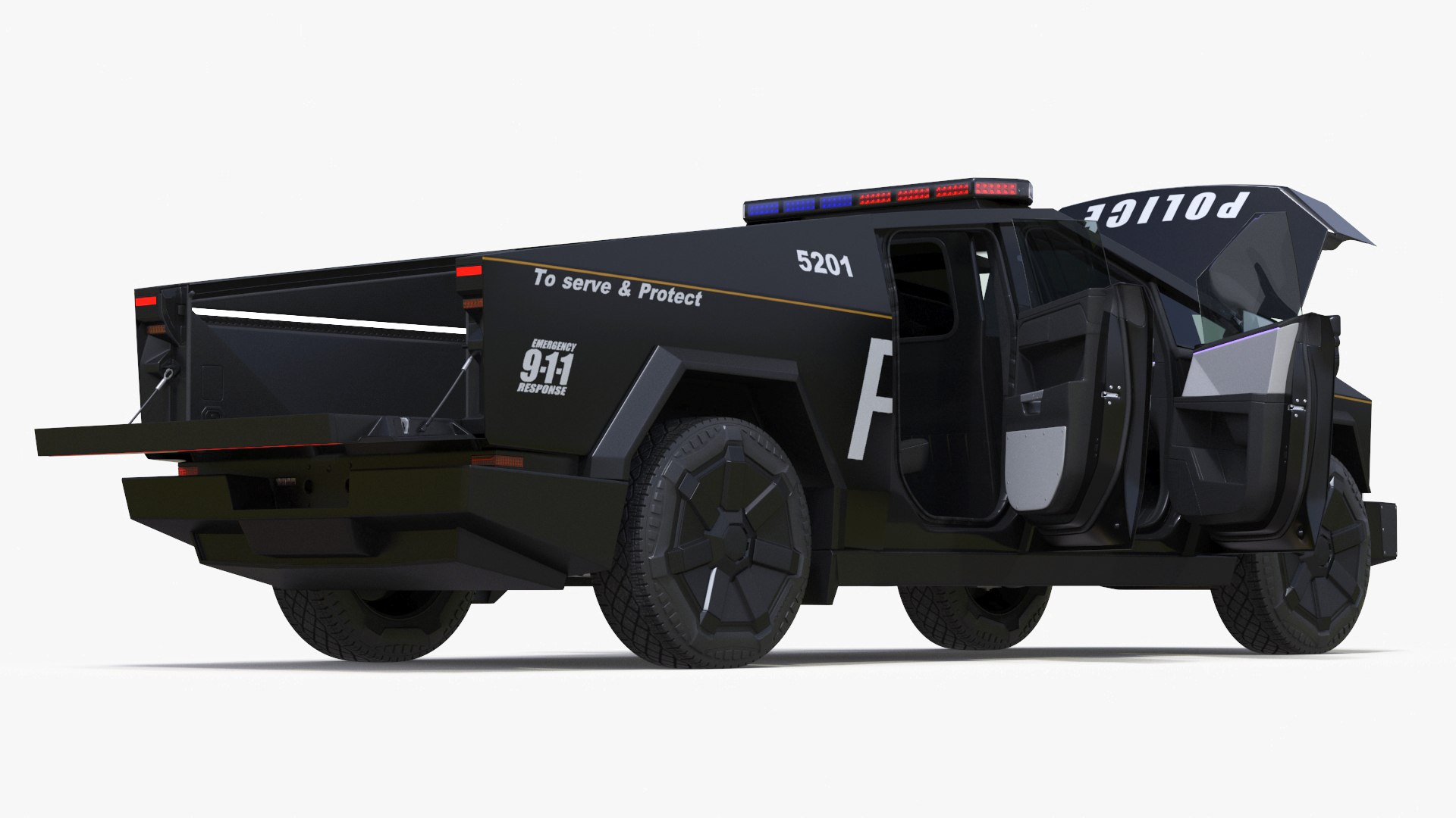 Tesla Cybertruck Police Car 3D model https://p.turbosquid.com/ts-thumb/QU/mIs0oZ/eD/teslacybertruckpolicecarc4dmodel027/jpg/1726021024/1920x1080/fit_q87/ee78bbf2689a9d2ec4a197bb35fe2fb874248d1f/teslacybertruckpolicecarc4dmodel027.jpg