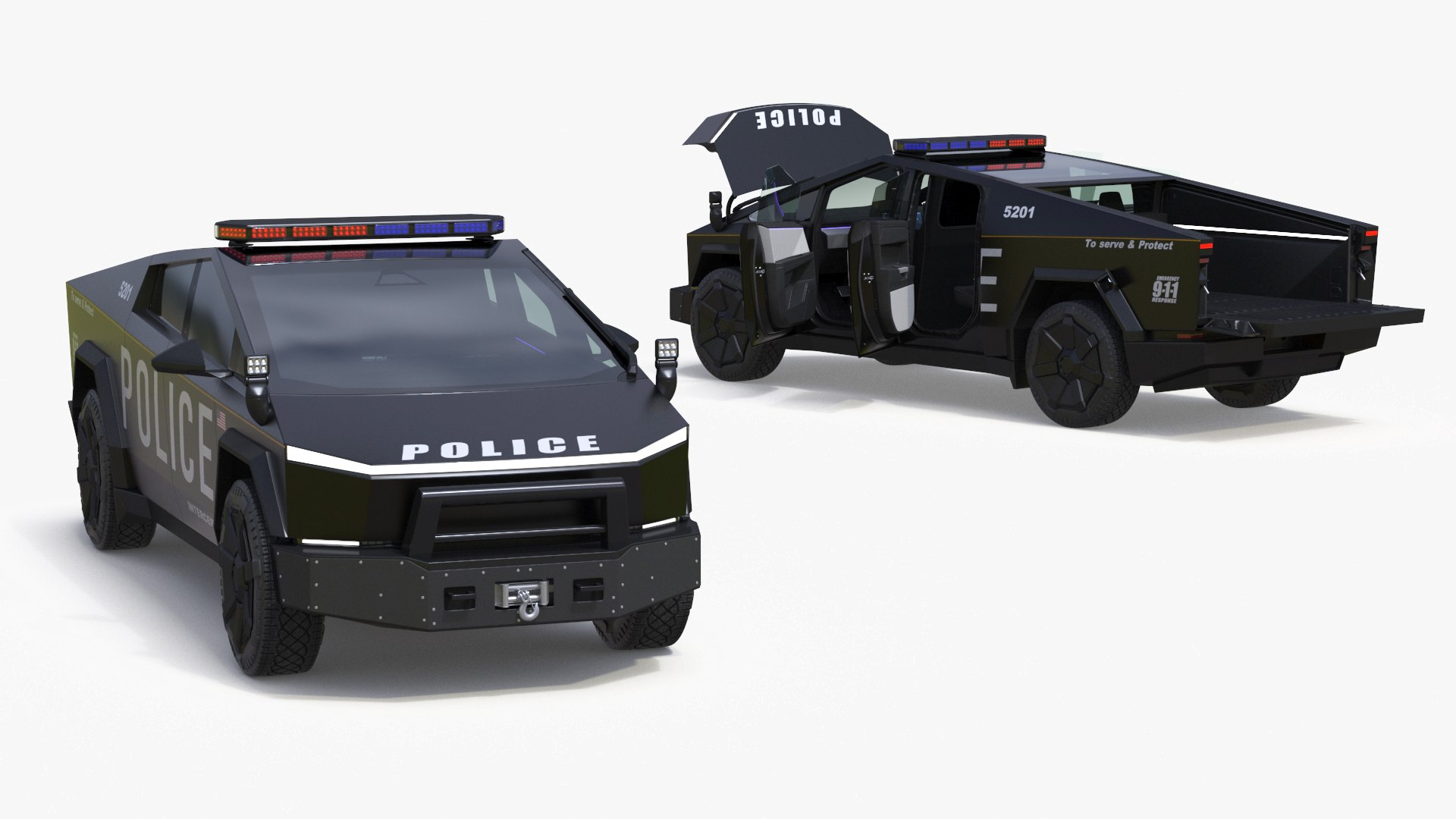Tesla Cybertruck Police Car 3D model https://p.turbosquid.com/ts-thumb/QU/mIs0oZ/od/teslacybertruckpolicecarc4dmodel030/jpg/1726021038/1920x1080/fit_q87/22f873b9ddd57ca46c9b0d50885f2343be567f57/teslacybertruckpolicecarc4dmodel030.jpg