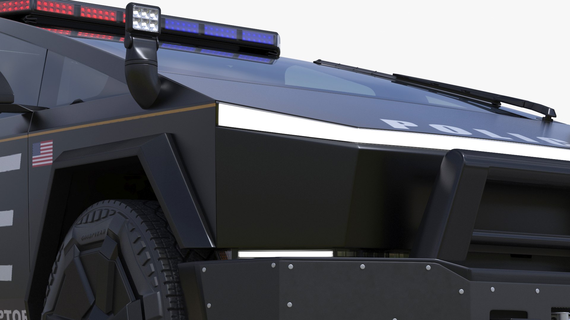 Tesla Cybertruck Police Car 3D model https://p.turbosquid.com/ts-thumb/QU/mIs0oZ/ox/teslacybertruckpolicecarc4dmodel019/jpg/1726020988/1920x1080/fit_q87/1bddbdd6d96a5411e630026434fe8f1242c93eac/teslacybertruckpolicecarc4dmodel019.jpg