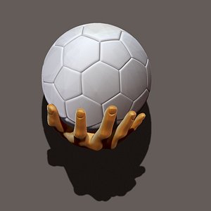 wall decor - hand ball 3D