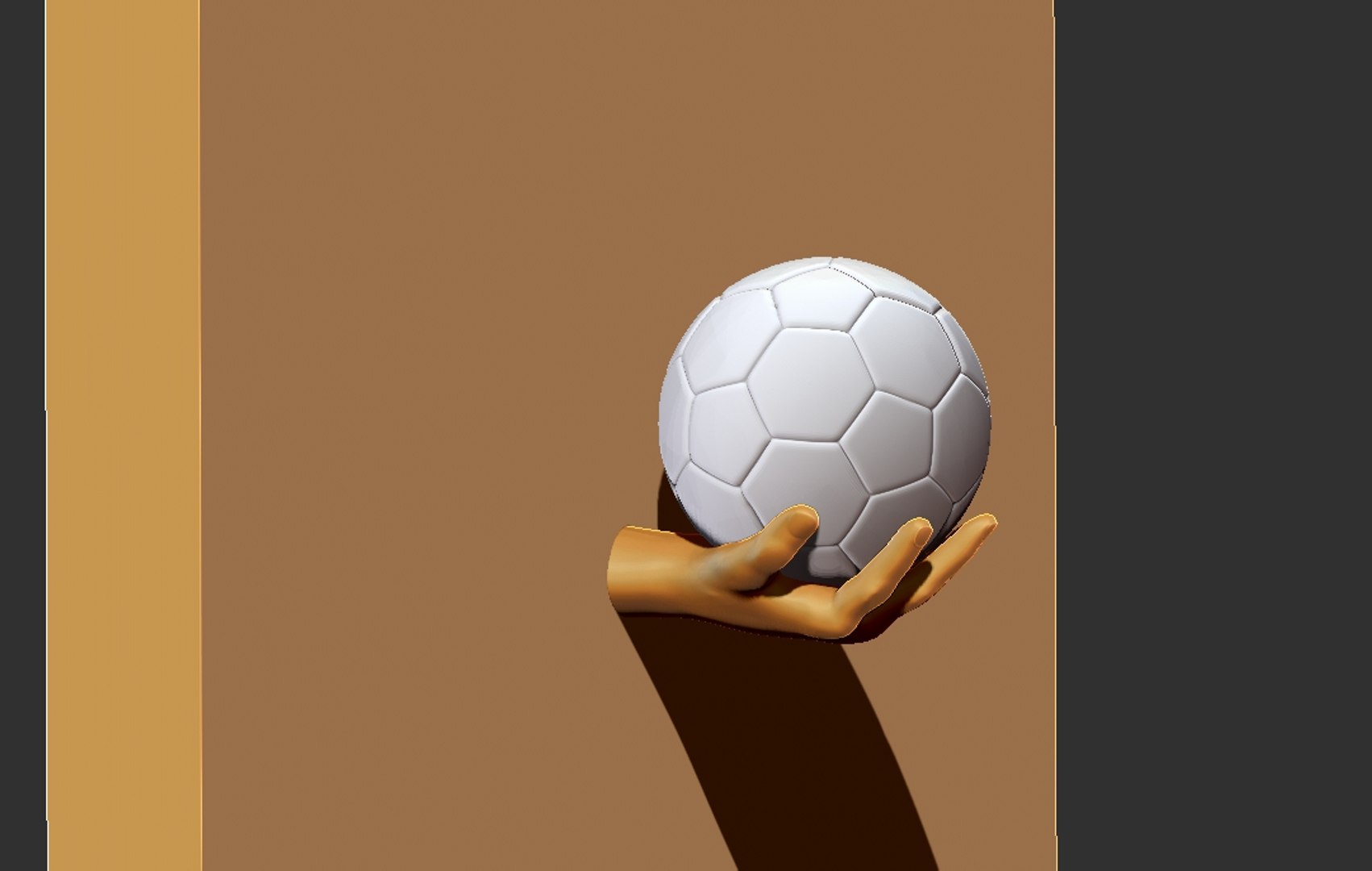 Wall decor - hand ball 3D - TurboSquid 2156082
