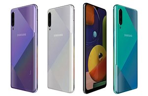 3D Samsung Galaxy A50s All Colors Low Poly