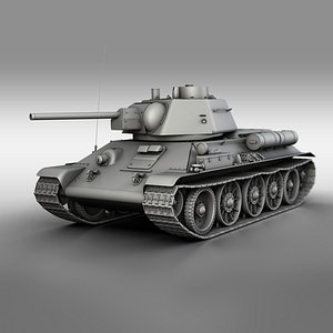 3D t-34-76 1943 - soviet tank model