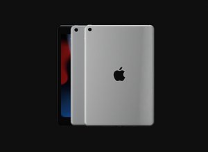 3D Apple iPad 9 generation 2021 in Official Colors