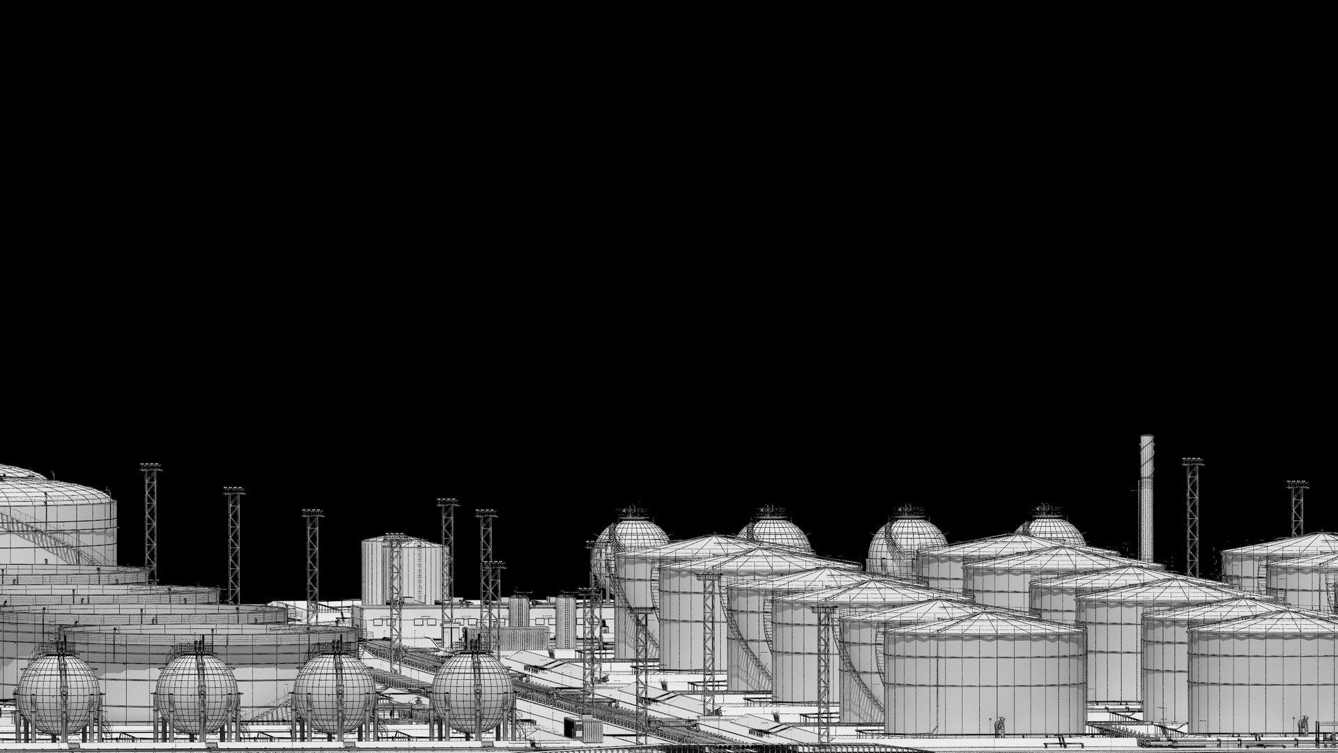 Oil storage facility 3D model - TurboSquid 1570655