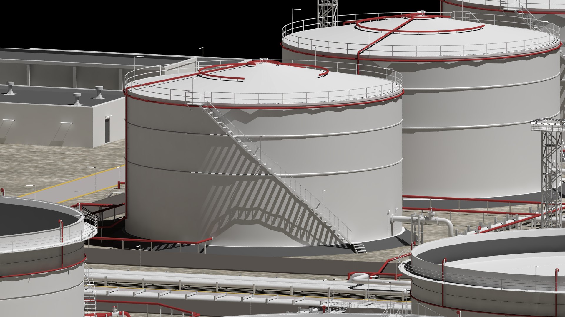 Oil Storage Facility 3D Model - TurboSquid 1570655
