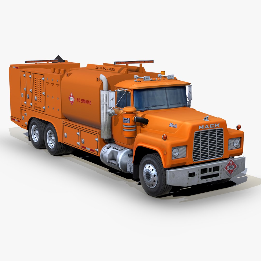 Mack R688T 1988 Fuel And Lube S02 3D Model - TurboSquid 2112427