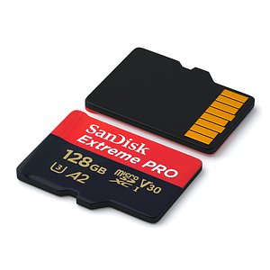 SanDisk Extreme PRO SD CARD 128GB 3D model