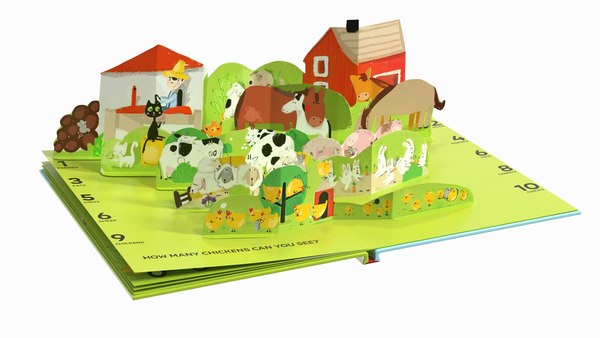 Livro pop-up infantil aberto sobre fazenda Modelo 3D - TurboSquid 2120452, image size:600x338