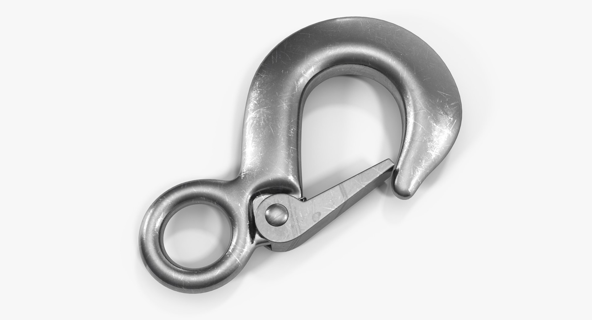 Self Closing Eye Hook 3D model preview