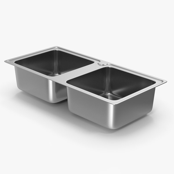 Kitchen Double Sink 3D model