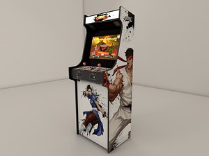 arcade Street Fighter machine model 3D model