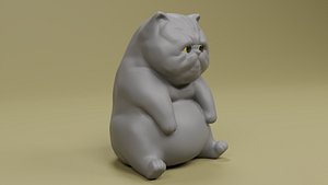 BRITISH SHORTHAIR CAT FIGURE FOR 3D PRINTING