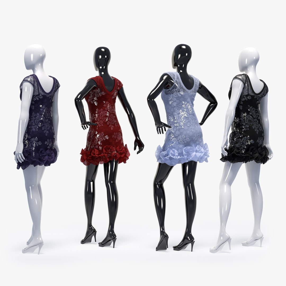 Set female dress 3D model - TurboSquid 1191251