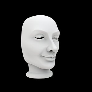 Calm Serenity Mask 3D Print Model Zen Art 3D model