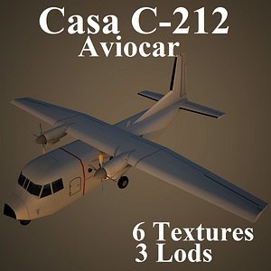 3d casa c-212 aviocar model