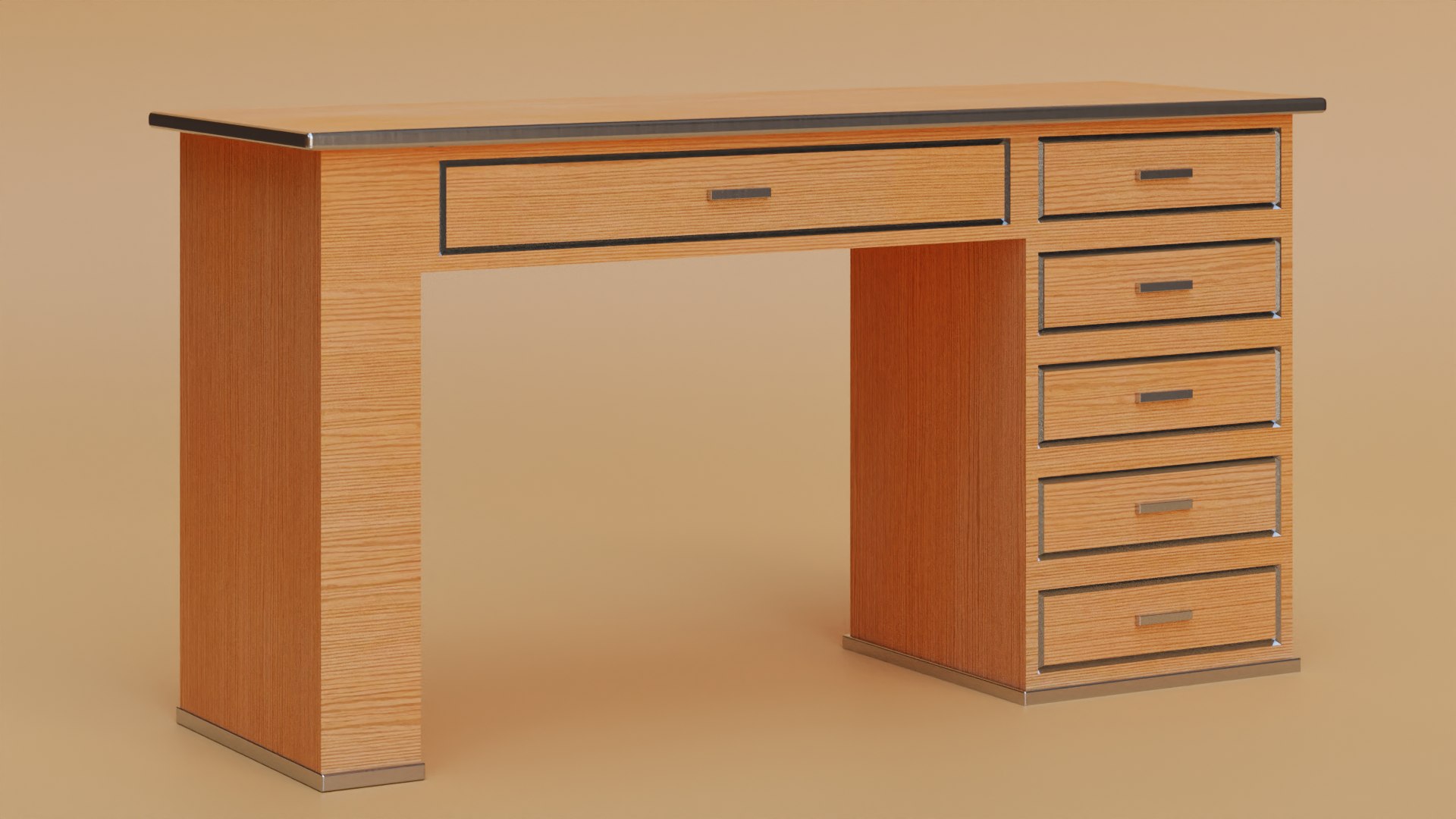 3D Study Table Model - TurboSquid 1873848