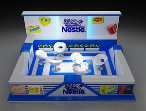 3D stand exhibition booth model