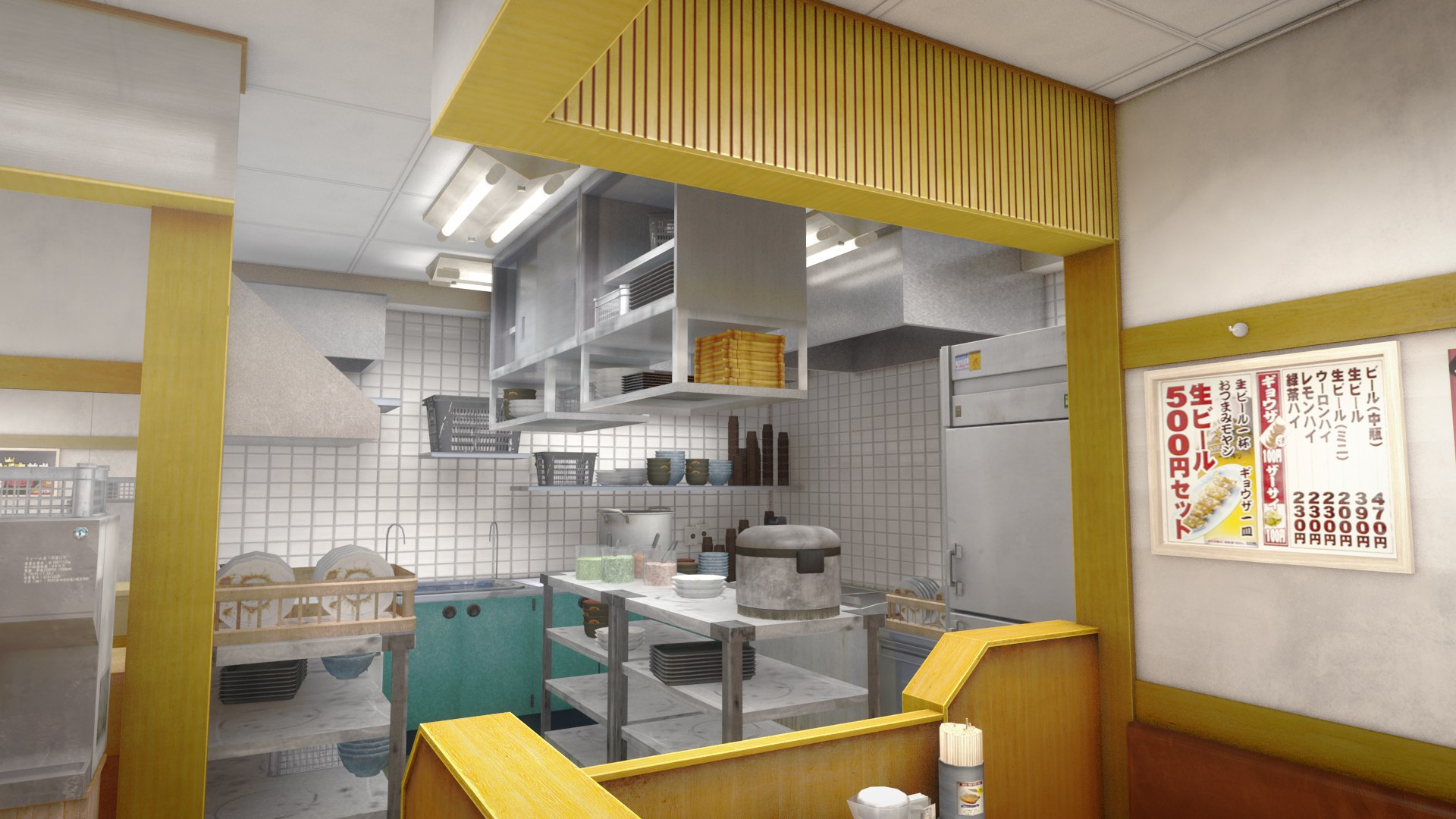 Japanese Rice Bowl Restaurant 3D Model TurboSquid 2298276