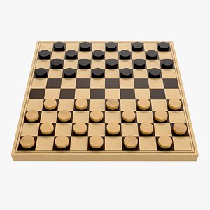 3D Checkers Draughts Table Strategy Game