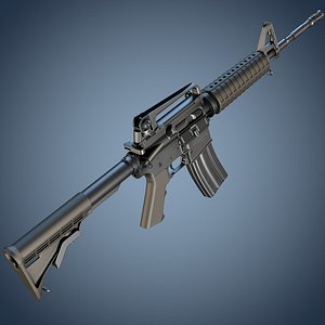 m4a1 assault rifle 3d obj