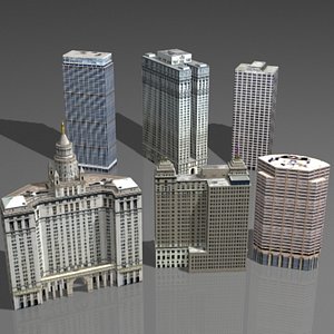 3d skyscraper house model