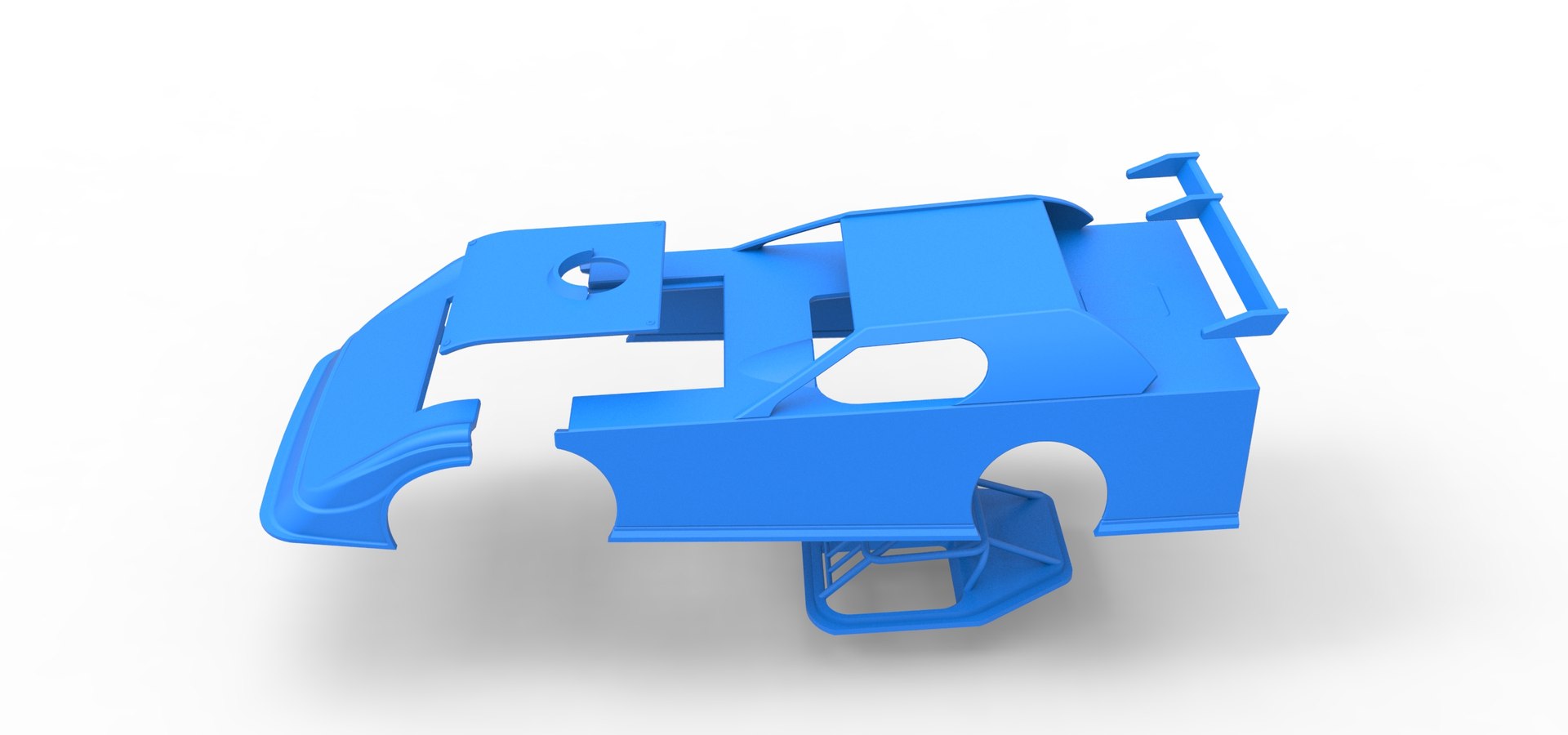 3D Shell Of Dirt Modified Super Stock Car Scale 1 To 25 Model ...
