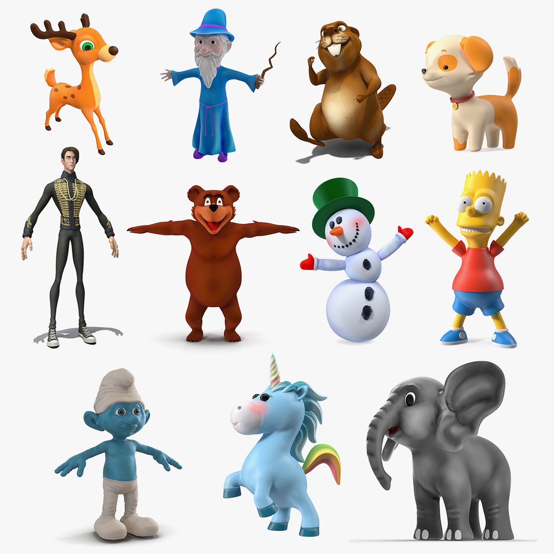 Cartoon Characters Collection 11 3D model preview