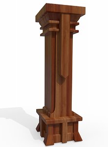 column structure architecture 3D model
