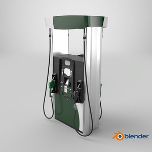 3D Gas Pump Green