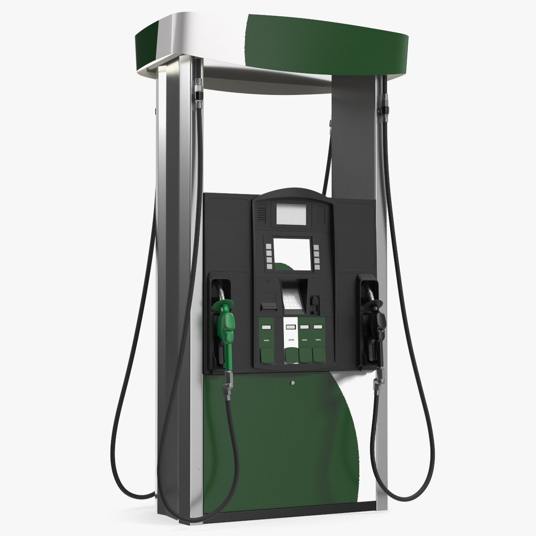 Gas Pump Green 3D model preview