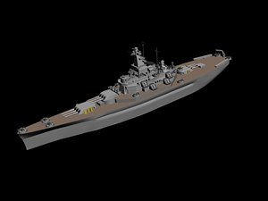 battleship south dakota 3d max