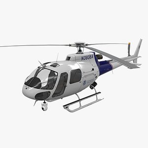 helicopter as-350 customs border 3D