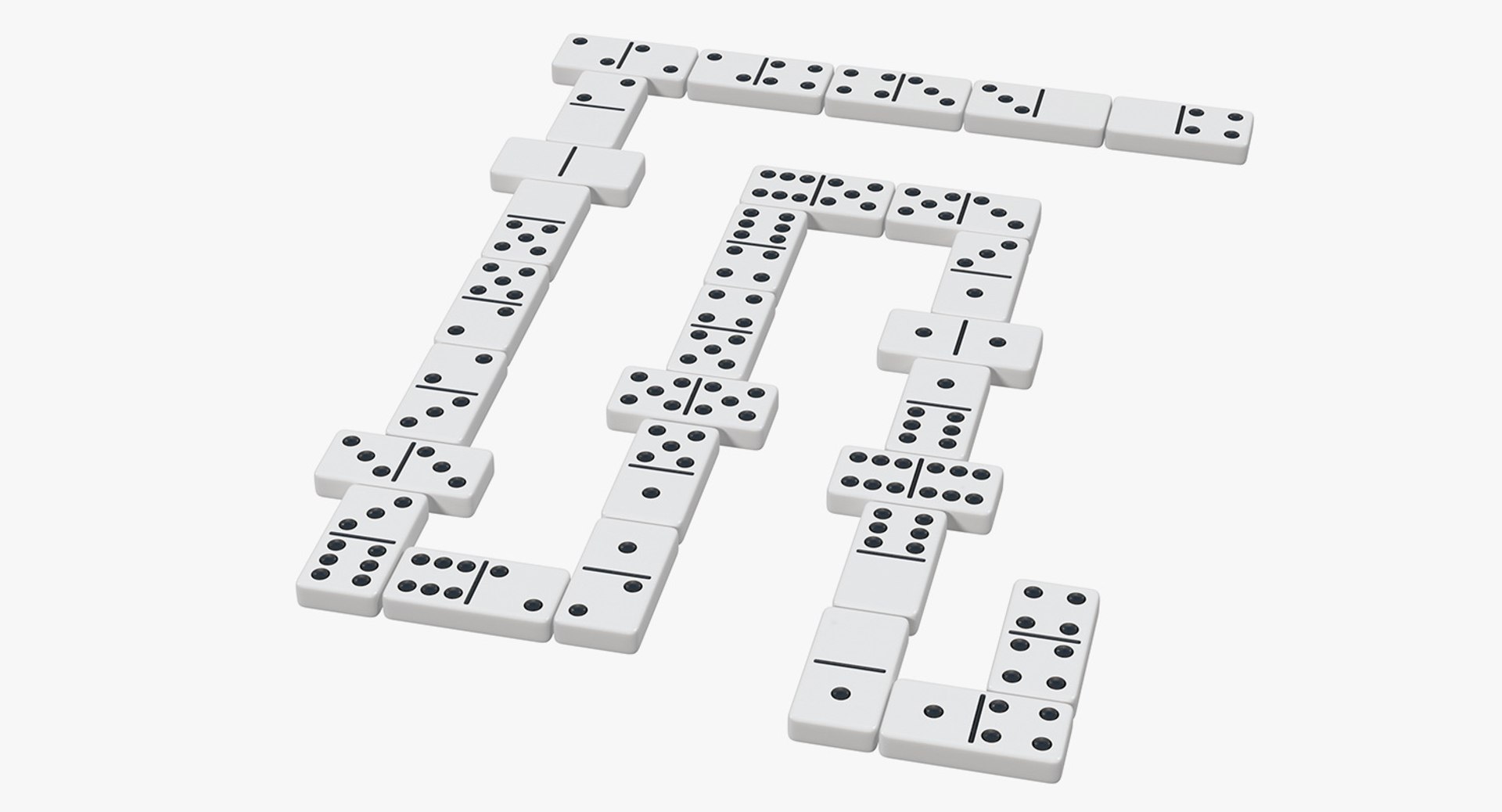Domino Game 3D Model 3D model preview
