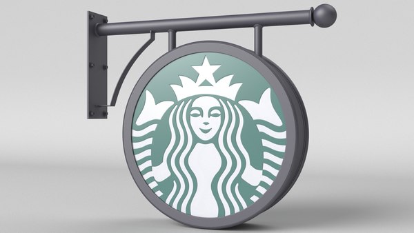 modelo 3d Starbucks Coffee Sign - TurboSquid 2053499