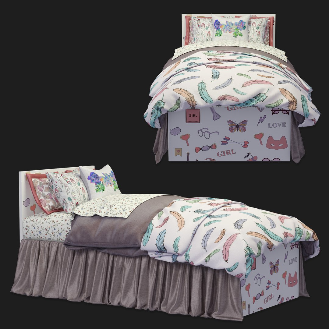 Bed Paris Tesca 3D Model - TurboSquid 1482633