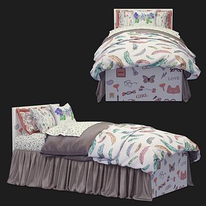 bed paris tesca 3D model