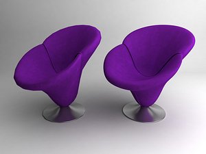 3d model leisure flower chair