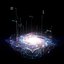Holograma de galaxia de ciencia ficción