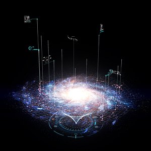 Sci fi Galaxy Hologram