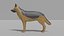 3D Cartoon German Shepherd model