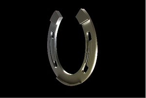 maya shiny metal horseshoe
