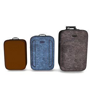 luggage suitcases 3d model