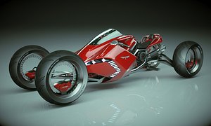 3D model T Bike Four Wheel 04